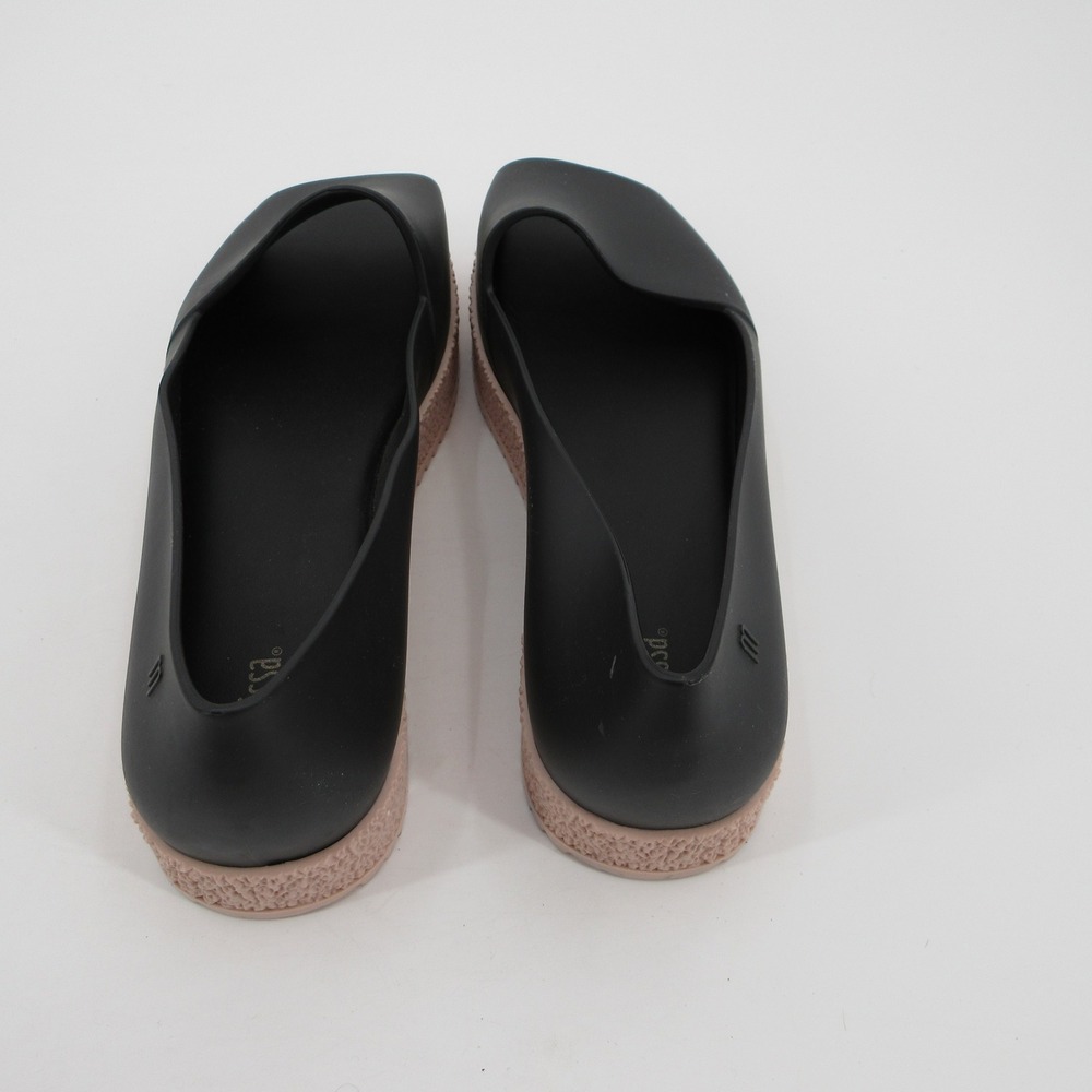 Melissa Hotness Women 10 Black Pink Platform Peep Toe Jelly Sandals Flatform - Picture 4 of 11